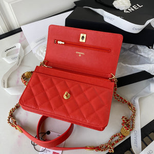 Chanel AP2840 Small Flap Bags Calfskin Red - Default Title - View 6