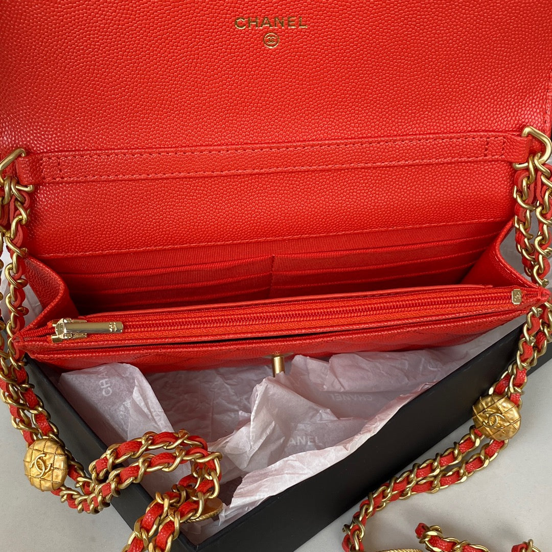 Chanel AP2840 Small Flap Bags Calfskin Red - Default Title - View 7