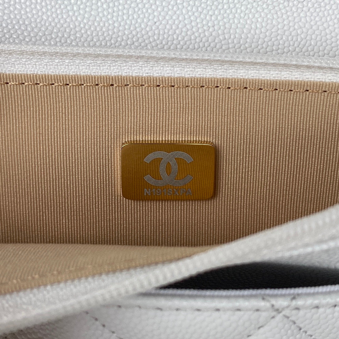Chanel AP2840 Small Flap Bags Calfskin White - Default Title - View 9