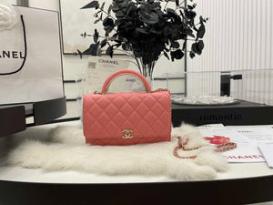 Chanel AP2844 Wallet on chain Lambskin bag with top handle Light gold Pink - Default Title - View 2
