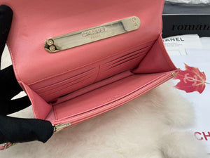 Chanel AP2844 Wallet on chain Lambskin bag with top handle Light gold Pink - Default Title - View 9