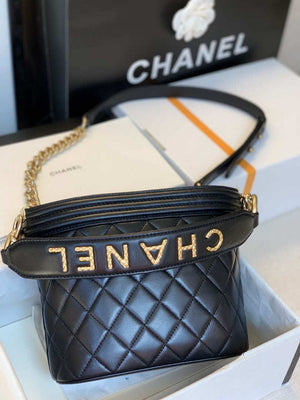 Chanel AP2902 Bucket Bag with Chain Chanel Lambskin Black - Default Title - View 2