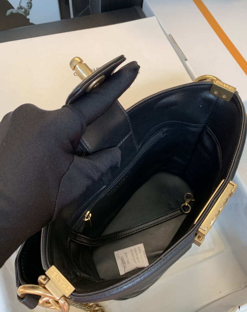 Chanel AP2902 Bucket Bag with Chain Chanel Lambskin Black