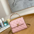 Chanel AP2945 Clutch with Chain Lambskin Light Pink Gold - Default Title - View 1