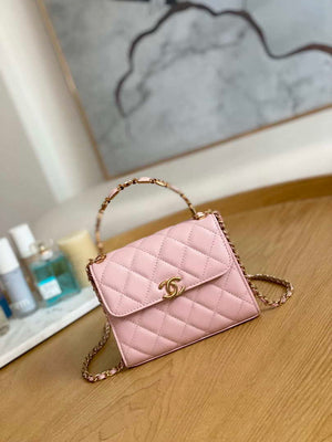 Chanel AP2944 Clutch with Chain Lambskin Light Pink - Default Title - View 9