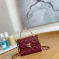 Chanel AP2944 Clutch with Chain Lambskin Wine Red - Default Title - View 1