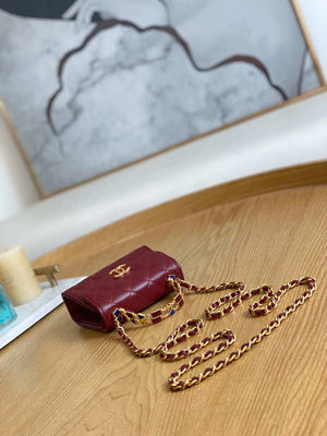 Chanel AP2944 Clutch with Chain Lambskin Wine Red - Default Title - View 6