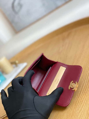 Chanel AP2944 Clutch with Chain Lambskin Wine Red - Default Title - View 9