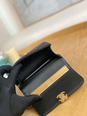 Chanel AP2945 Clutch with Chain Lambskin Black Gold - Default Title - View 8