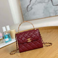 Chanel AP2945 Clutch with Chain Lambskin Wine Red Gold - Default Title - View 1