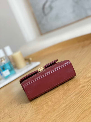 Chanel AP2945 Clutch with Chain Lambskin Wine Red Gold - Default Title - View 7
