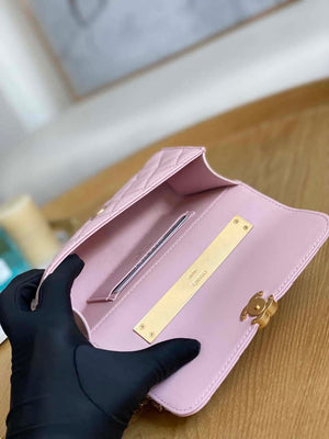 Chanel AP2946 Phone Holder Clutch with Chain Lambskin Pink - Default Title - View 9