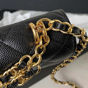 Chanel AP3019 Small Flap Bag WOC Calfskin Phone bag Black - Default Title - View 4