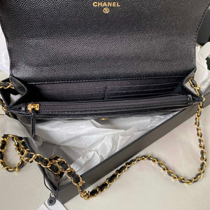 Chanel AP3019 Small Flap Bag WOC Calfskin Phone bag Black - Default Title - View 8