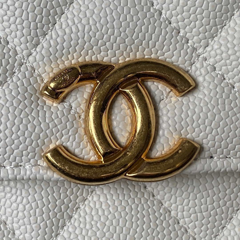 Chanel AP3019 Small Flap Bag WOC Calfskin Phone bag White
