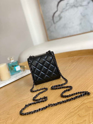 Chanel AP3020 Clutch with chain lambskin Black tone metal Black - Default Title - View 2