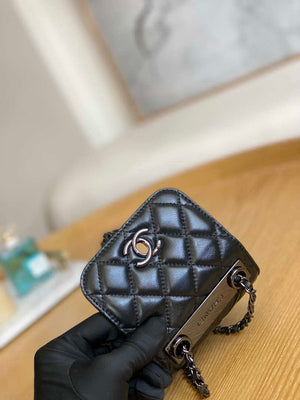 Chanel AP3020 Clutch with chain lambskin Black tone metal Black - Default Title - View 3