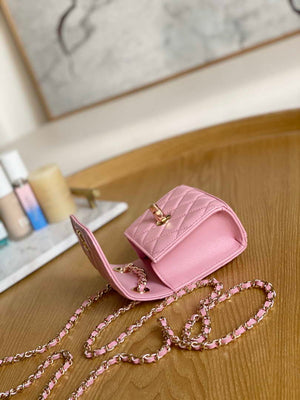 Chanel AP3020 Clutch with chain lambskin gold tone metal Pink - Default Title - View 8