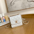 Chanel AP3020 Clutch with chain lambskip gold tone metal White - Default Title - View 1