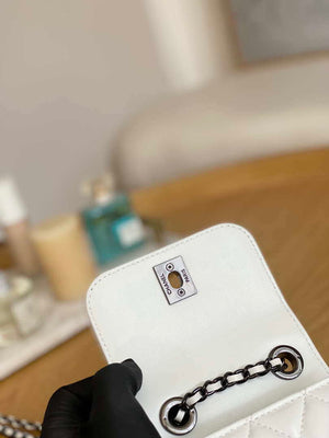 Chanel AP3020 Clutch with chain lambskin Black tone metal White - Default Title - View 8
