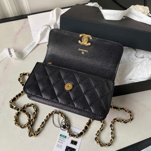 Chanel AP3021 Mini Flap Bag WOC Calfskin Phone bag Black - Default Title - View 7