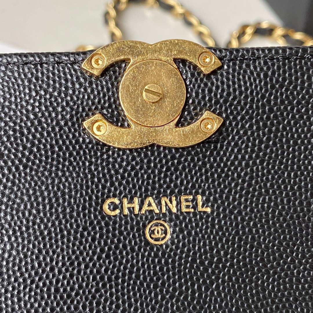 Chanel AP3021 Mini Flap Bag WOC Calfskin Phone bag Black - Default Title - View 8