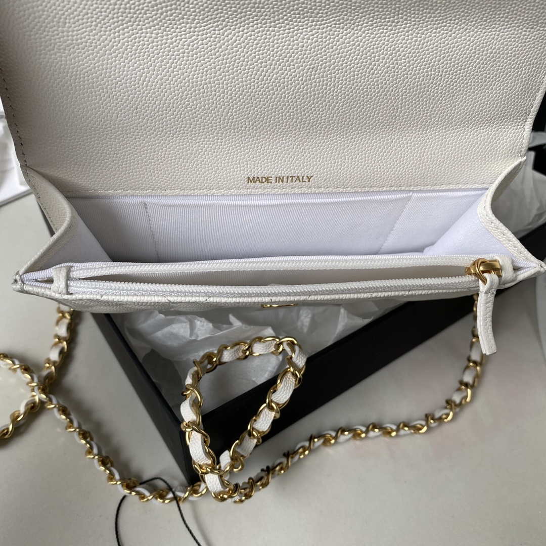 Chanel AP3021 Mini Flap Bag WOC Calfskin Phone bag White - Default Title - View 9