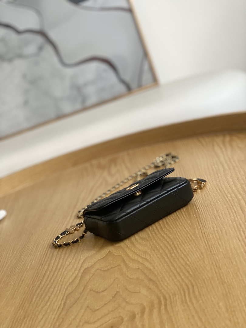 Chanel AP3036 Clutch With Chain lambskin Black - Default Title - View 7