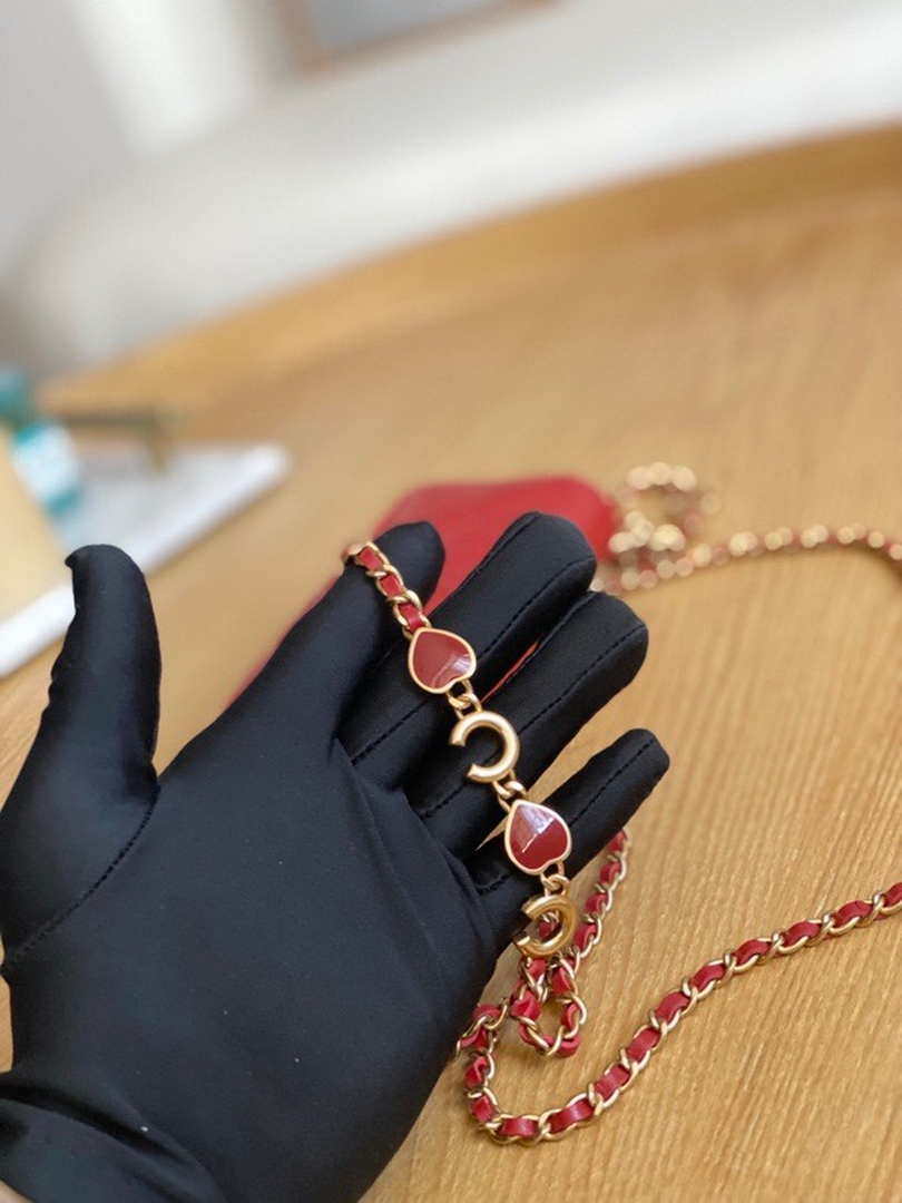 Chanel AP3036 Clutch With Chain lambskin Red - Default Title - View 5