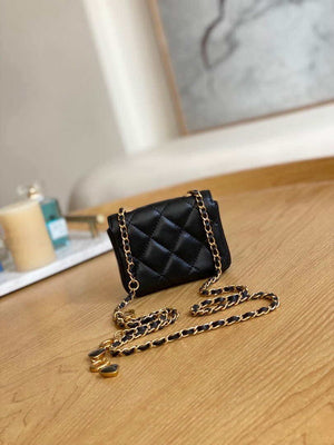 Chanel AP3037 BELT Bag Lambskin Enamel & Gold-Tone Metal Black - Default Title - View 2