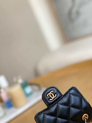Chanel AP3037 BELT Bag Lambskin Enamel & Gold-Tone Metal Black - Default Title - View 4