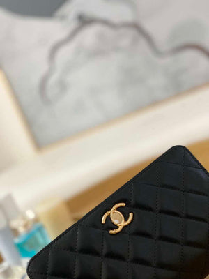 Chanel AP3043 WALLET ON CHAIN Lambskin & Gold-Tone Metal Black - Default Title - View 4