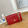 Chanel AP3043 WALLET ON CHAIN Lambskin & Gold-Tone Metal Red - Default Title - View 1