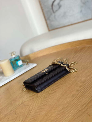 Chanel AP3047 FLAP Phone Holder With Chain Dark brown Lambskin - Default Title - View 5