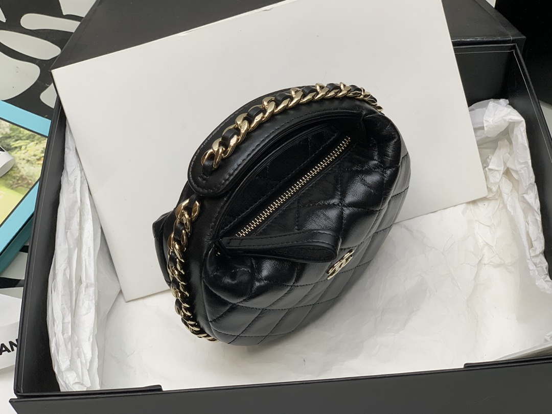Chanel AP3095 Pouch Lambskin & Gold-Tone Metal Black