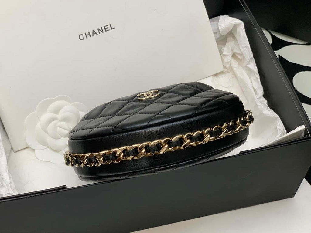 Chanel AP3095 Pouch Lambskin & Gold-Tone Metal Black