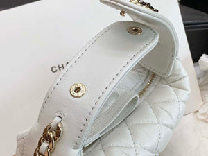 Chanel AP3095 Pouch Lambskin & Gold-Tone Metal White - Default Title - View 5