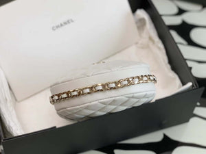 Chanel AP3095 Pouch Lambskin & Gold-Tone Metal White - Default Title - View 6