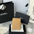 Chanel AP3196 Classic Passport Wallet Hold Calfskin Apricot