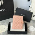 Chanel AP3196 Classic Passport Wallet Hold Calfskin Pink