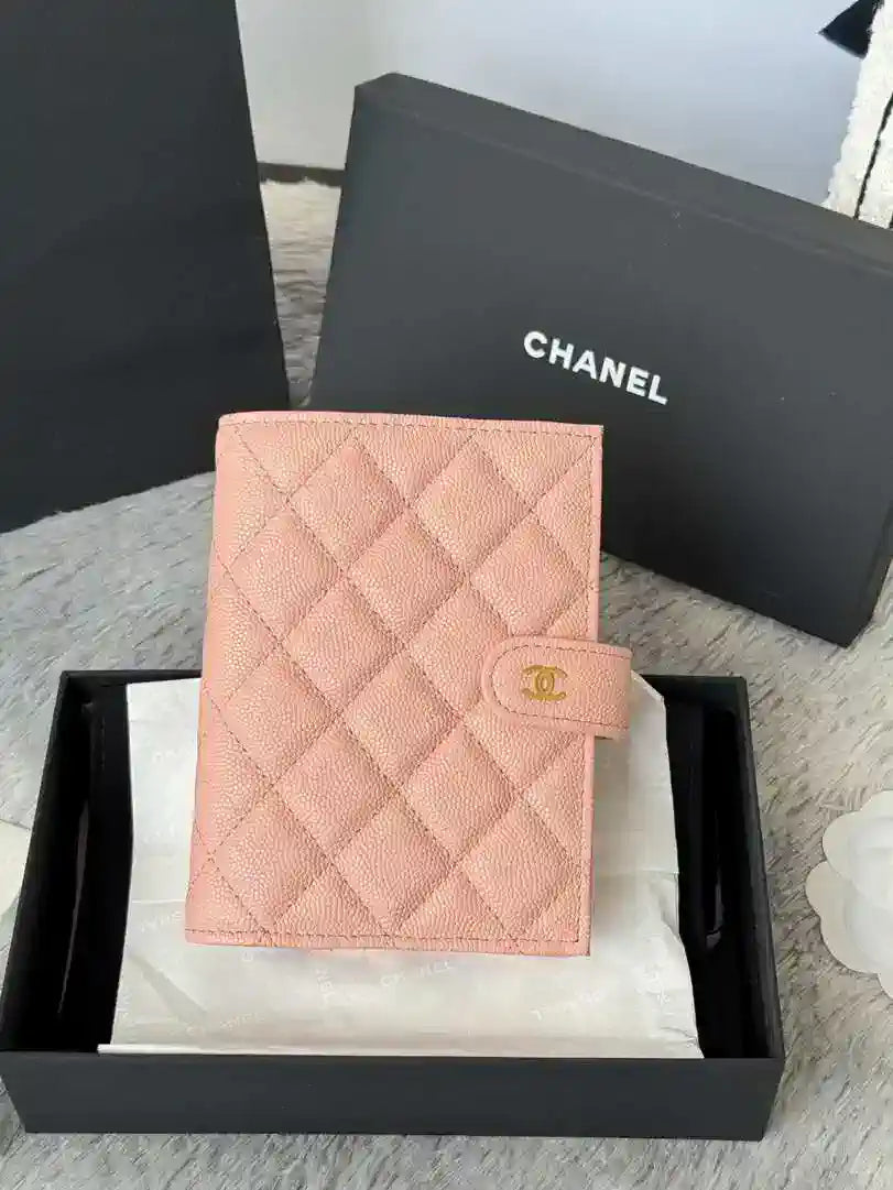 Chanel AP3196 Classic Passport Wallet Hold Calfskin Pink