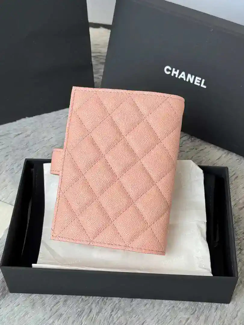 Chanel AP3196 Classic Passport Wallet Hold Calfskin Pink