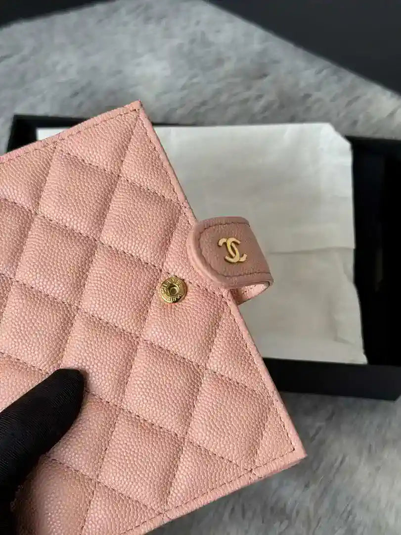 Chanel AP3196 Classic Passport Wallet Hold Calfskin Pink