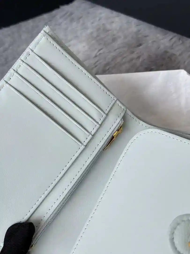 Chanel AP3196 Classic Passport Wallet Hold Calfskin light blue