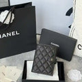 Chanel AP3196 Classic Passport Wallet Hold Calfskin Black