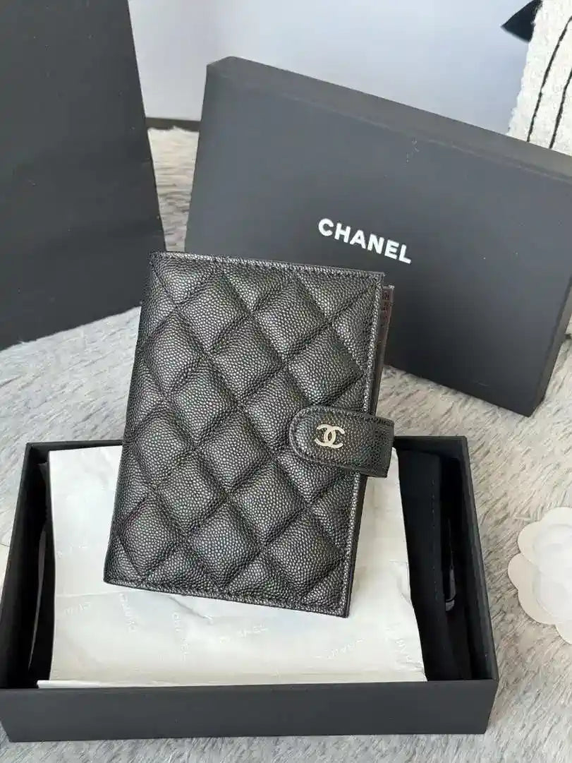 Chanel AP3196 Classic Passport Wallet Hold Calfskin Black