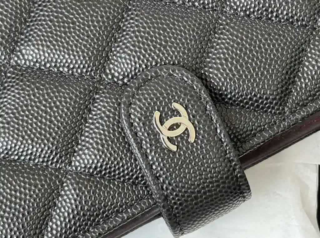 Chanel AP3196 Classic Passport Wallet Hold Calfskin Black