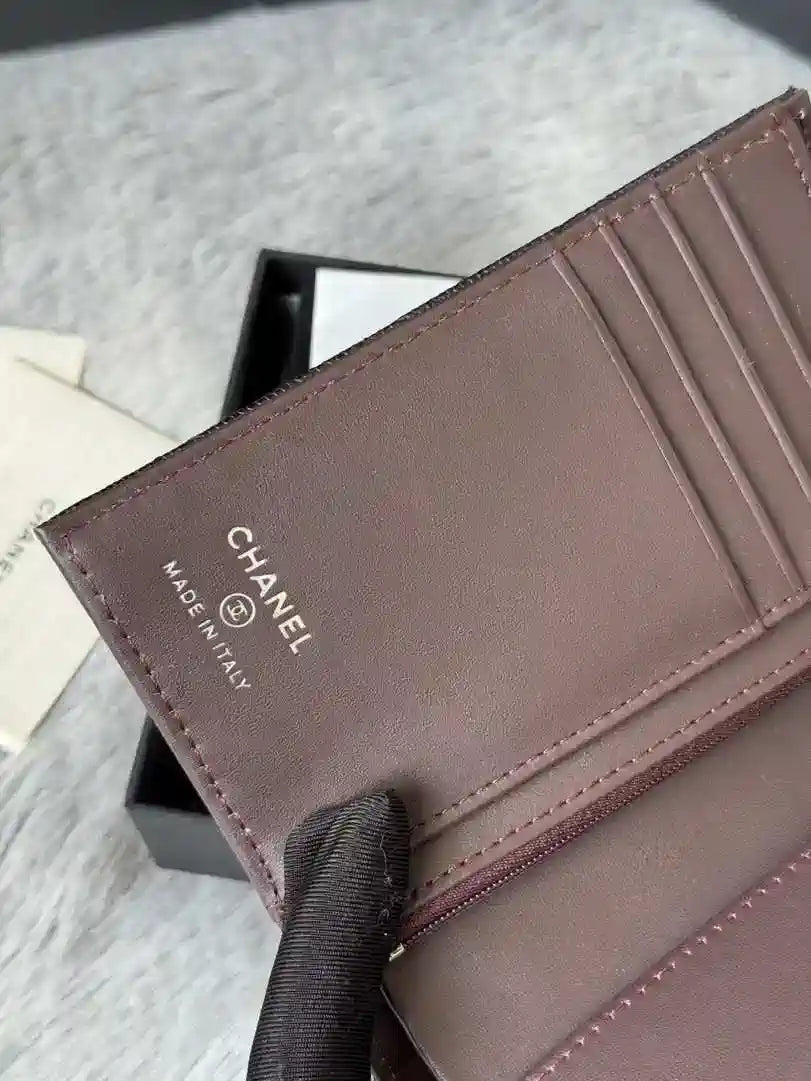 Chanel AP3196 Classic Passport Wallet Hold Calfskin Black