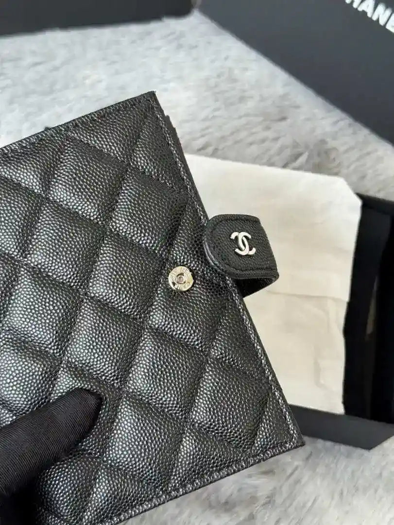 Chanel AP3196 Classic Passport Wallet Hold Calfskin Black