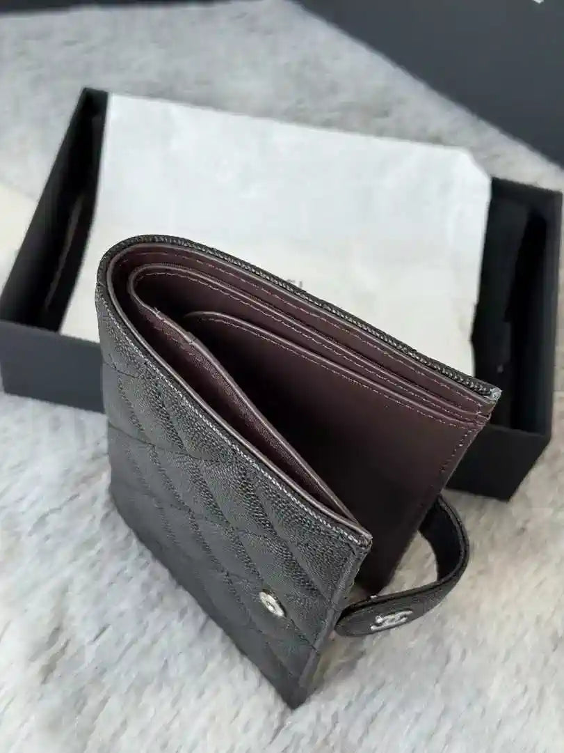 Chanel AP3196 Classic Passport Wallet Hold Calfskin Black